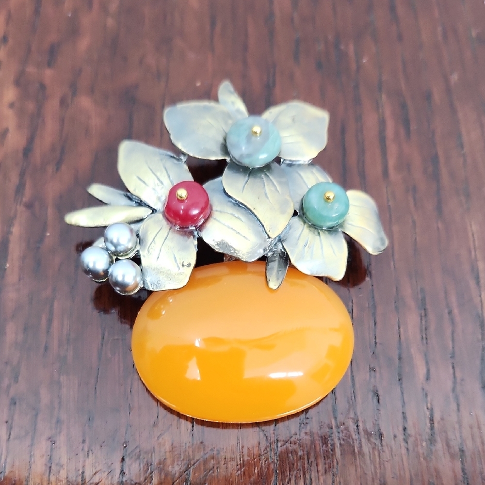 Autumn Floral Brooch